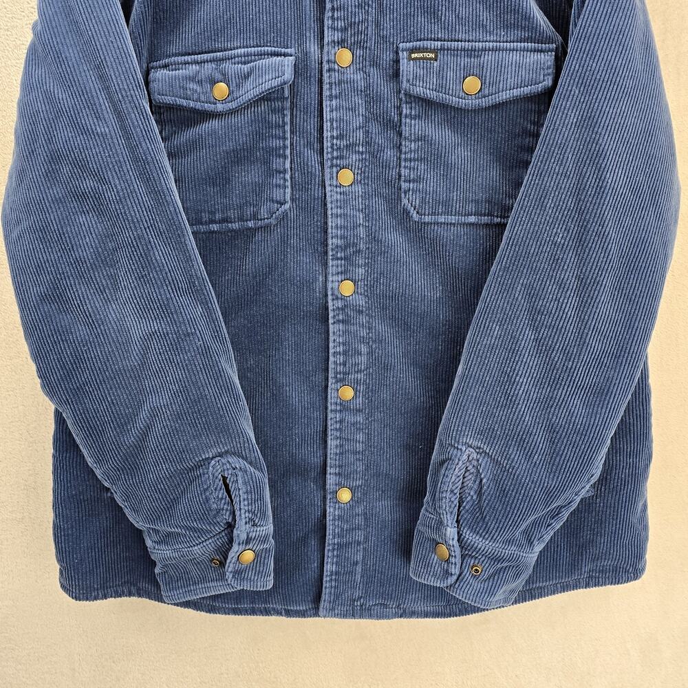 Brixton Durham Sherpa‎ Lined Jacket Mens Joe Blue Corduroy Relaxed Fit - Picture 5 of 13